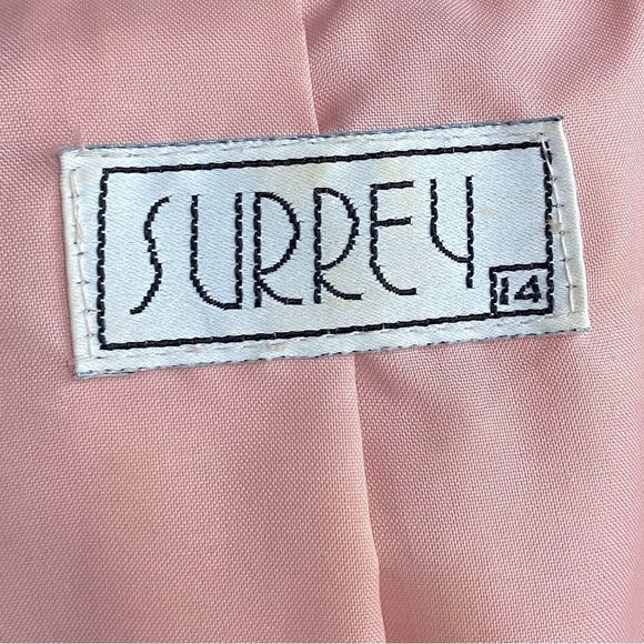 Vintage Surrey Bubblegum Pink Double Breasted Long Sleeve Faux Suede Midi Dress - Picture 3 of 16